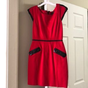 Red form-fitting dress